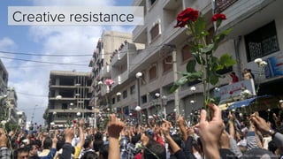 27
Photo: Baniyas, May, 2011 http://bit.ly/230vWr8https://www.opendemocracy.net/civilresistance/maciej-bartkowski-mohja-kahf/syrian-resistance-tale-of-two-struggles
“The Syrian
People are
One!
One, One,
One!”
 