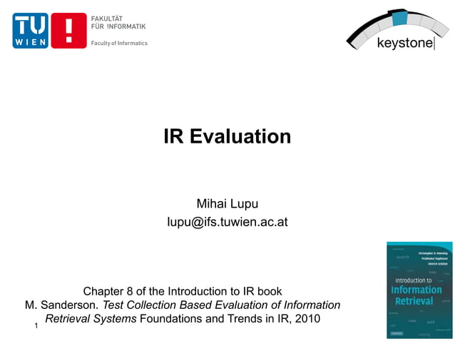 Information Retrieval Evaluation | PPTX