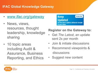 IFAC Strategy 2016-2018 & Research | PPTX