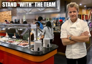STAND “WITH” THE TEAM
Image:http://www.cbc.ca/punchline/content/images/punchroll/ramsay-mandarin.jpg
 