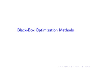 Black-Box Optimization Methods
 