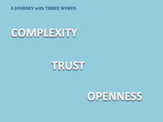 A JOURNEY with THREE WORDS
 