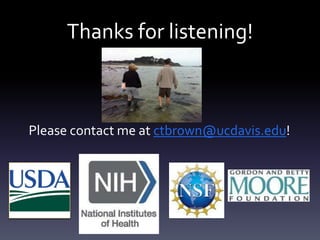 Thanks for listening!
Please contact me at ctbrown@ucdavis.edu!
 