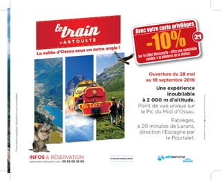 Avec votre carte privilèges
sur le billet découverte - offre non cumulable
valable à la billeterie de la station
-10% 21
 
