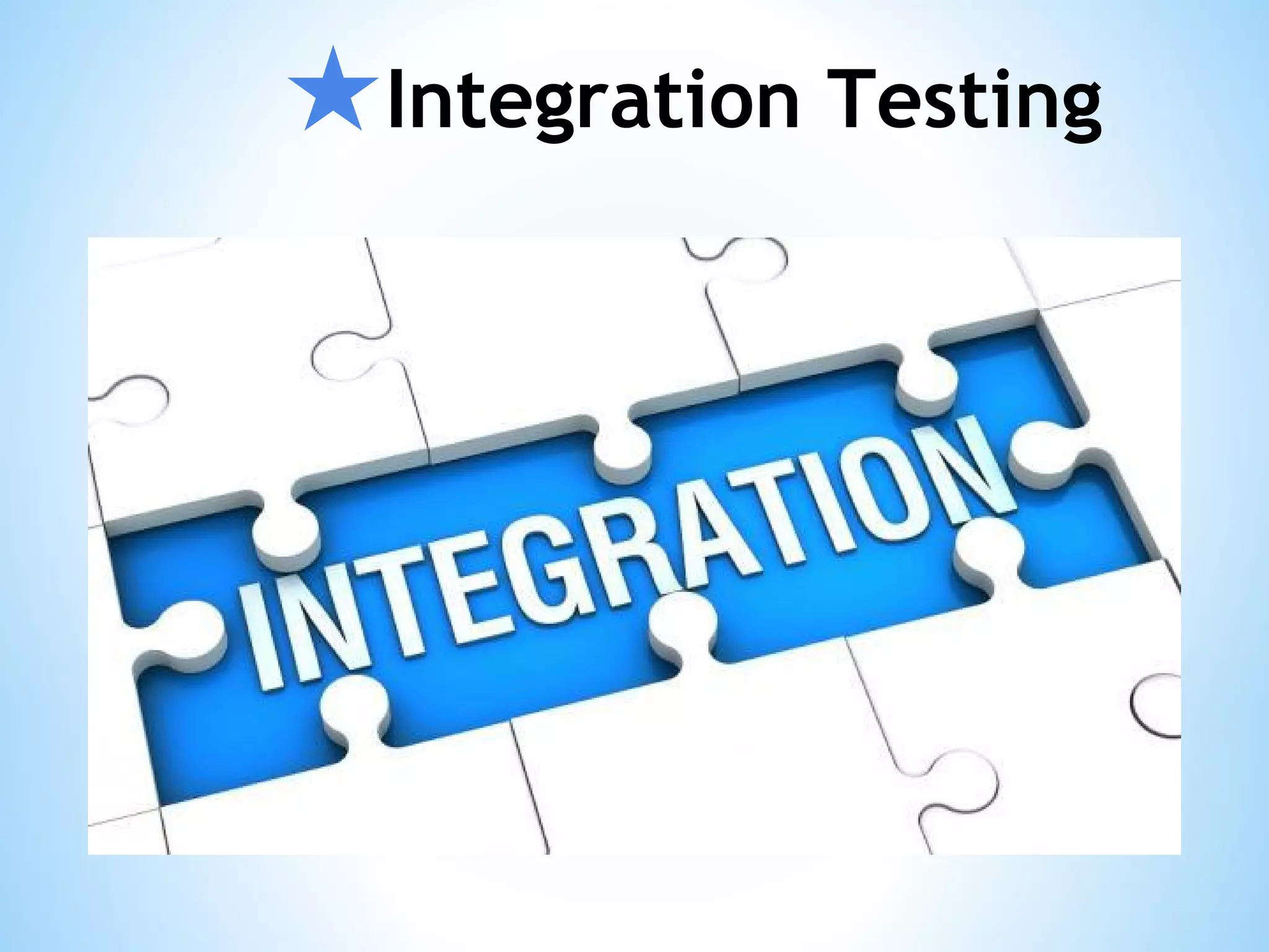 ★Integration Testing 
