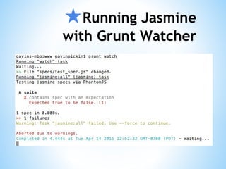 ★Running Jasmine
with Grunt Watcher
 
