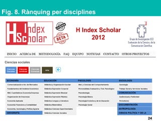 Fig. 8. Rànquing per disciplines
24
 