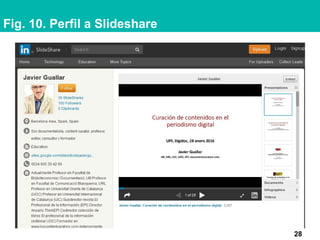 Fig. 10. Perfil a Slideshare
28
 