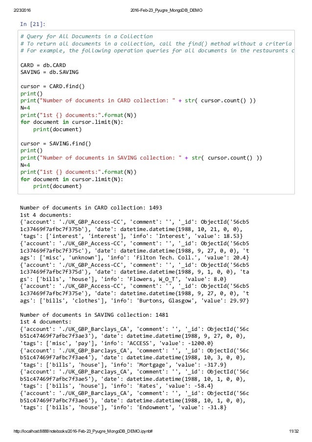 using mongodb with python using mongodb with python