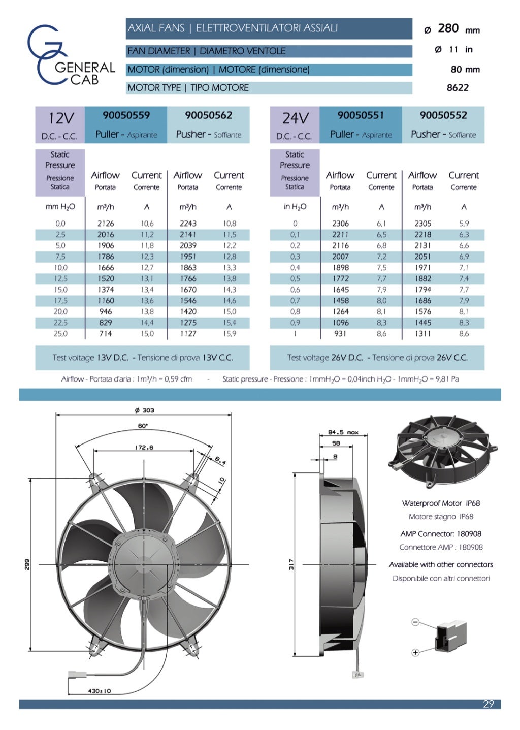 DAYTON 2RTH8 Axial Fan 48vdc 3-1/8in H 3-1/8in W - Raptor Supplies