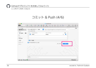 excode Inc. Toshimichi Suekane
ߥå & Push (4/6)
ҾٱܲǥץȤФƤߤ褦 (1)
33
3. ݥȥäƤߤ褦
 