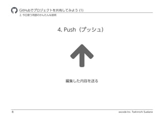 excode Inc. Toshimichi Suekane
4. Pushץå壩
ҾٱܲǥץȤФƤߤ褦 (1)
8
ݤͤ
2. ʹZΤ󤿤h
 