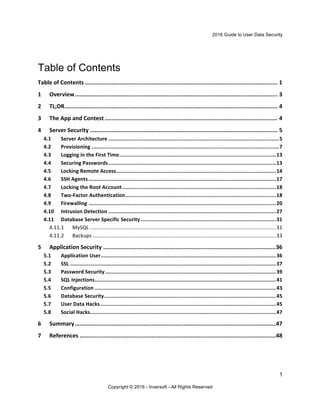2016 Guide to User Data Security | PDF