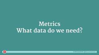 #iMEDIA2016 @danaditomaso
Metrics
What data do we need?
 