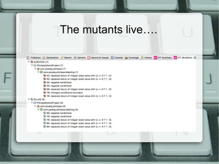 The mutants live….
 