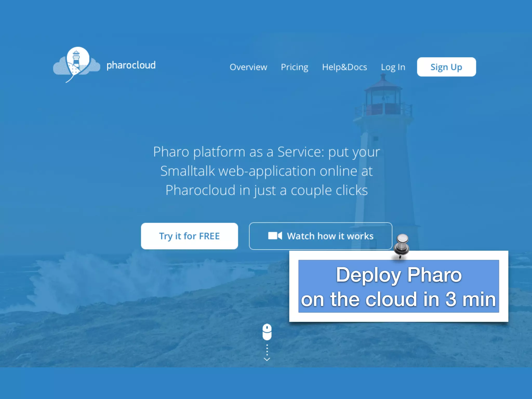 Deploy Pharo
on the cloud in 3 min
 