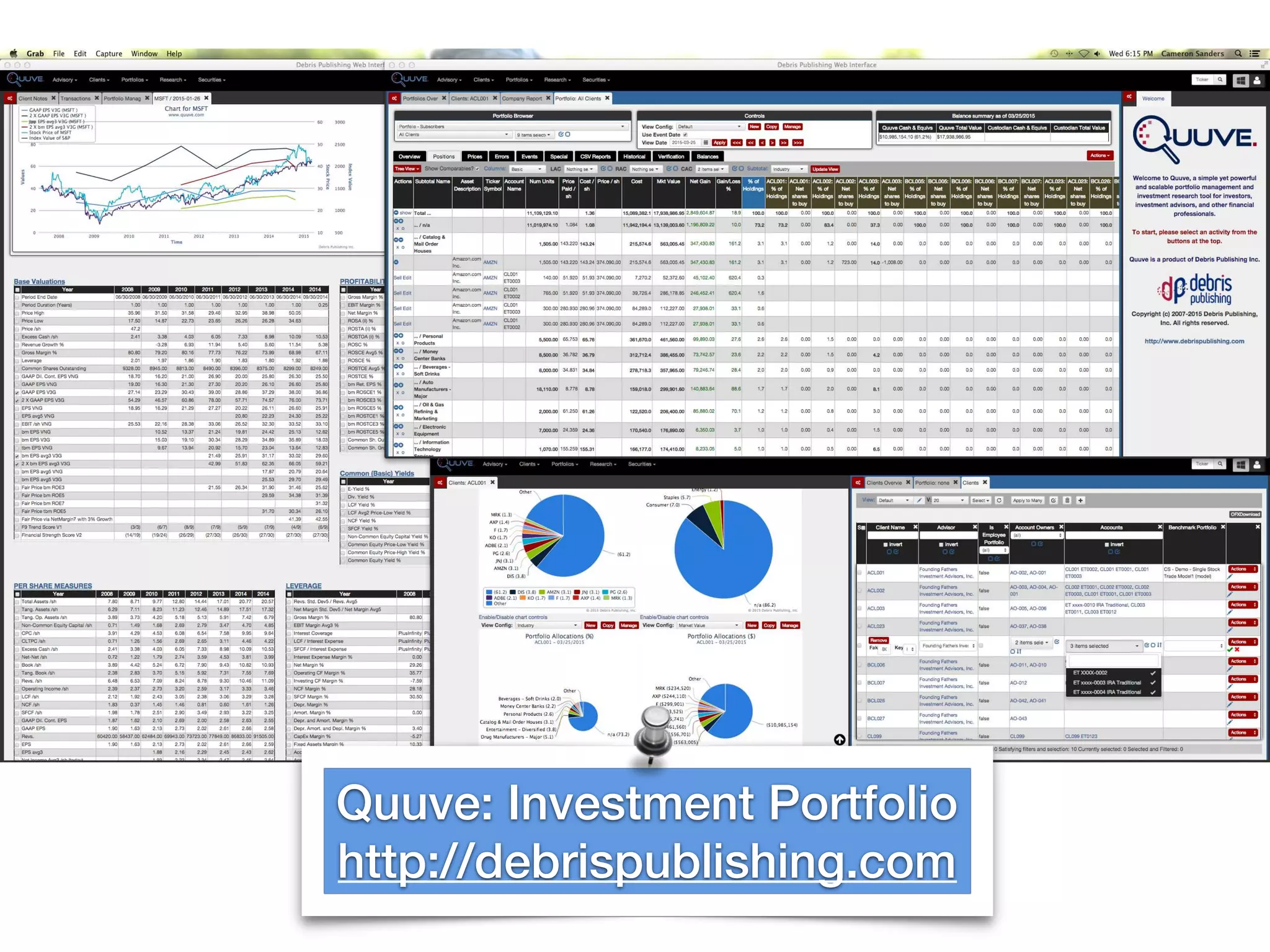 Quuve: Investment Portfolio
http://debrispublishing.com
 