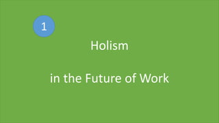 Future
of Work
Purpose
and
direction
Organizing
Culture
Innovation
Leadership
12
A holistic approach
 