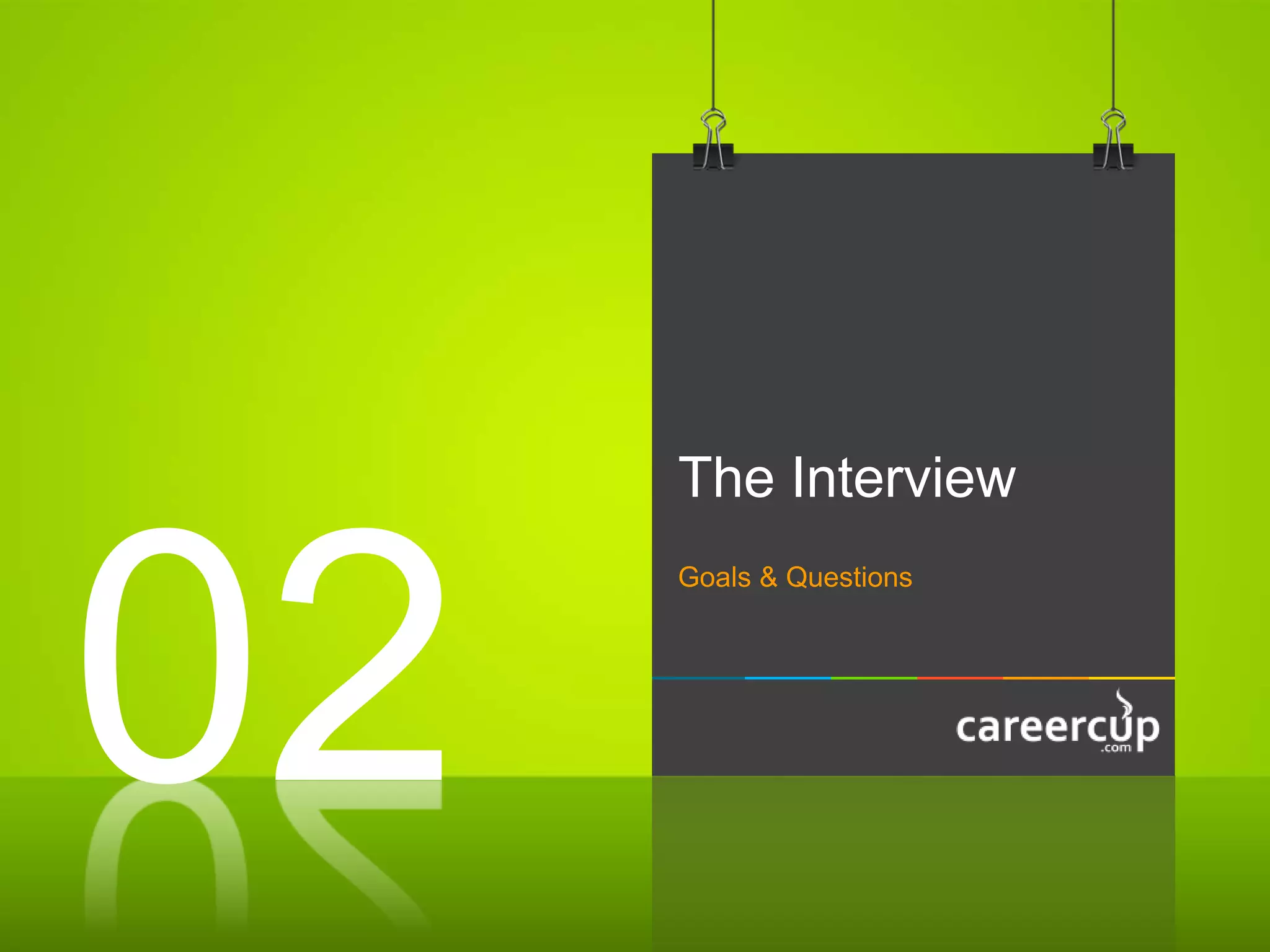The Interview
Goals & Questions
02
 