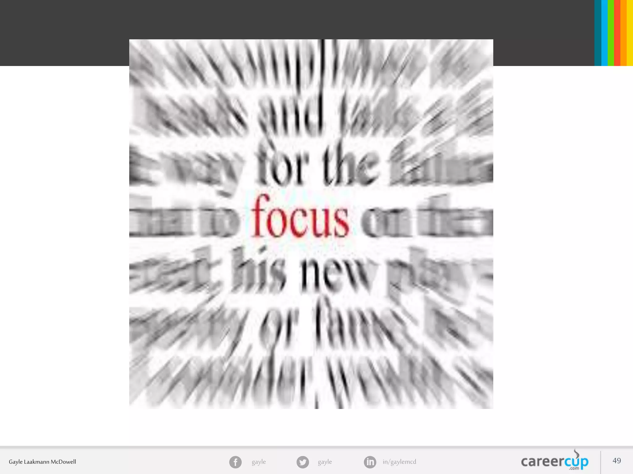 gayle in/gaylemcdgayleGayle Laakmann McDowell 49
 