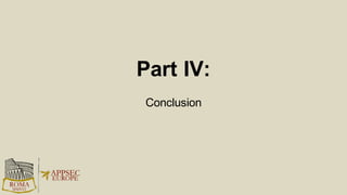 Bibliography
 Stanislav Dashevskyi, Achim D. Brucker, and Fabio Massacci. On the Security Cost of Using a Free and Open
Source Component in a Proprietary Product. In International Symposium on Engineering Secure Software and
Systems (ESSoS). Lecture Notes in Computer Science 9639, Springer-Verlag, 2016.
https://www.brucker.ch/bibliography/abstract/dashevskyi.ea-foss-costs-2016.en.html
 Ruediger Bachmann and Achim D. Brucker. Developing Secure Software: A Holistic Approach to Security Testing.
In Datenschutz und Datensicherheit (DuD), 38 (4), pages 257-261, 2014.
https://www.brucker.ch/bibliography/abstract/bachmann.ea-security-testing-2014.en.html
 Achim D. Brucker and Uwe Sodan. Deploying Static Application Security Testing on a Large Scale. In GI
Sicherheit 2014. Lecture Notes in Informatics, 228, pages 91-101, GI, 2014.
https://www.brucker.ch/bibliography/abstract/brucker.ea-sast-expierences-2014.en.html
 Achim D. Brucker. Bringing Security Testing To Development: How To Enable Developers To Act As Security
Experts, OWASP AppSecEU 2015. https://youtu.be/LZoz4cv0MAg
https://www.brucker.ch/bibliography/abstract/talk-brucker.ea-owasp-sectest-2015.en.html
36
 