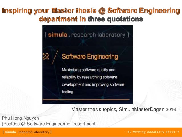 Engineering masters thesis