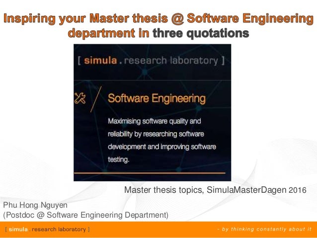 software testing master thesis