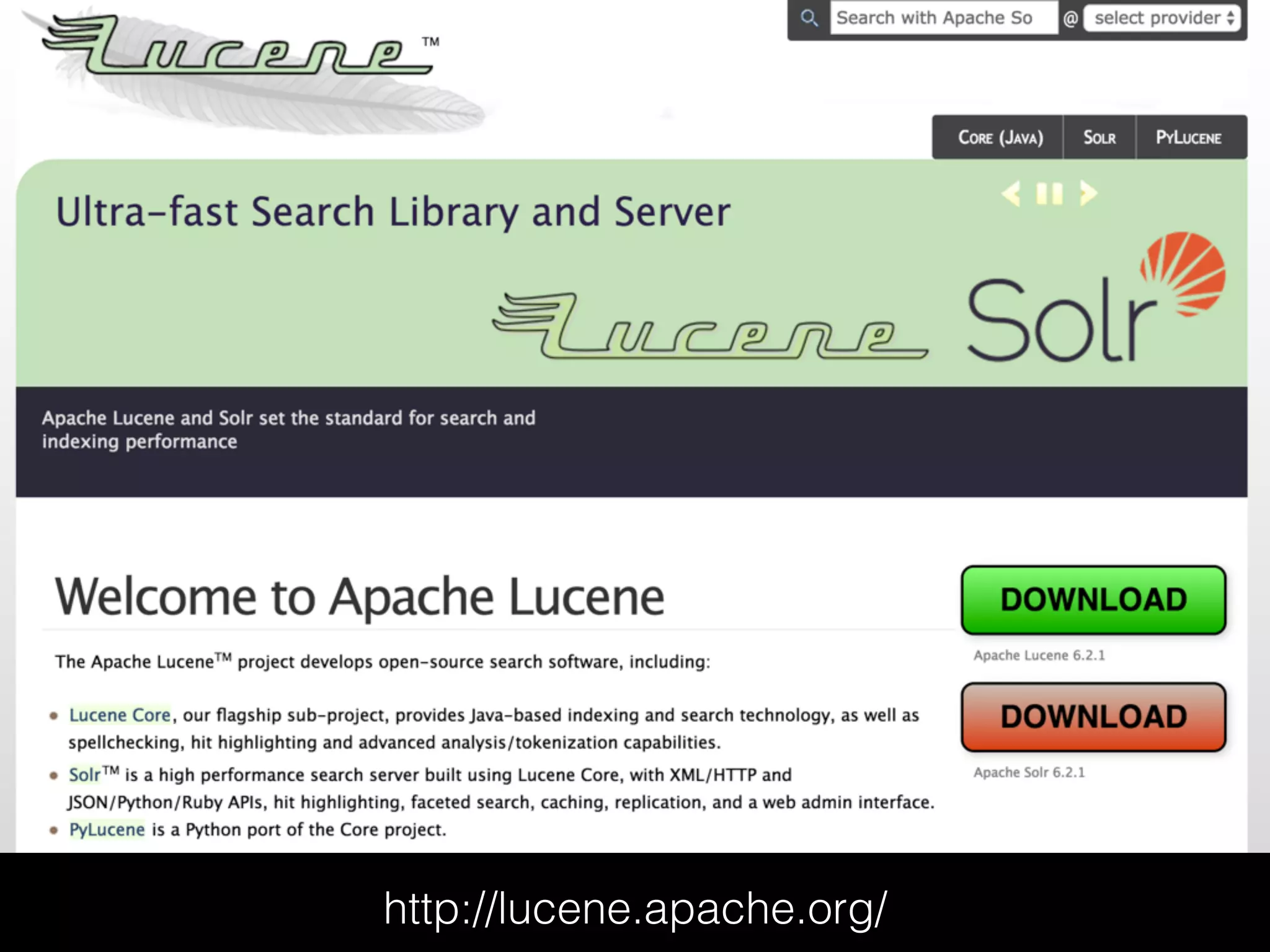 http://lucene.apache.org/
 