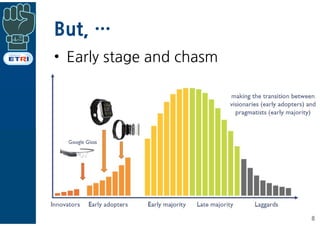 But, …
• Early stage and chasm
8
 