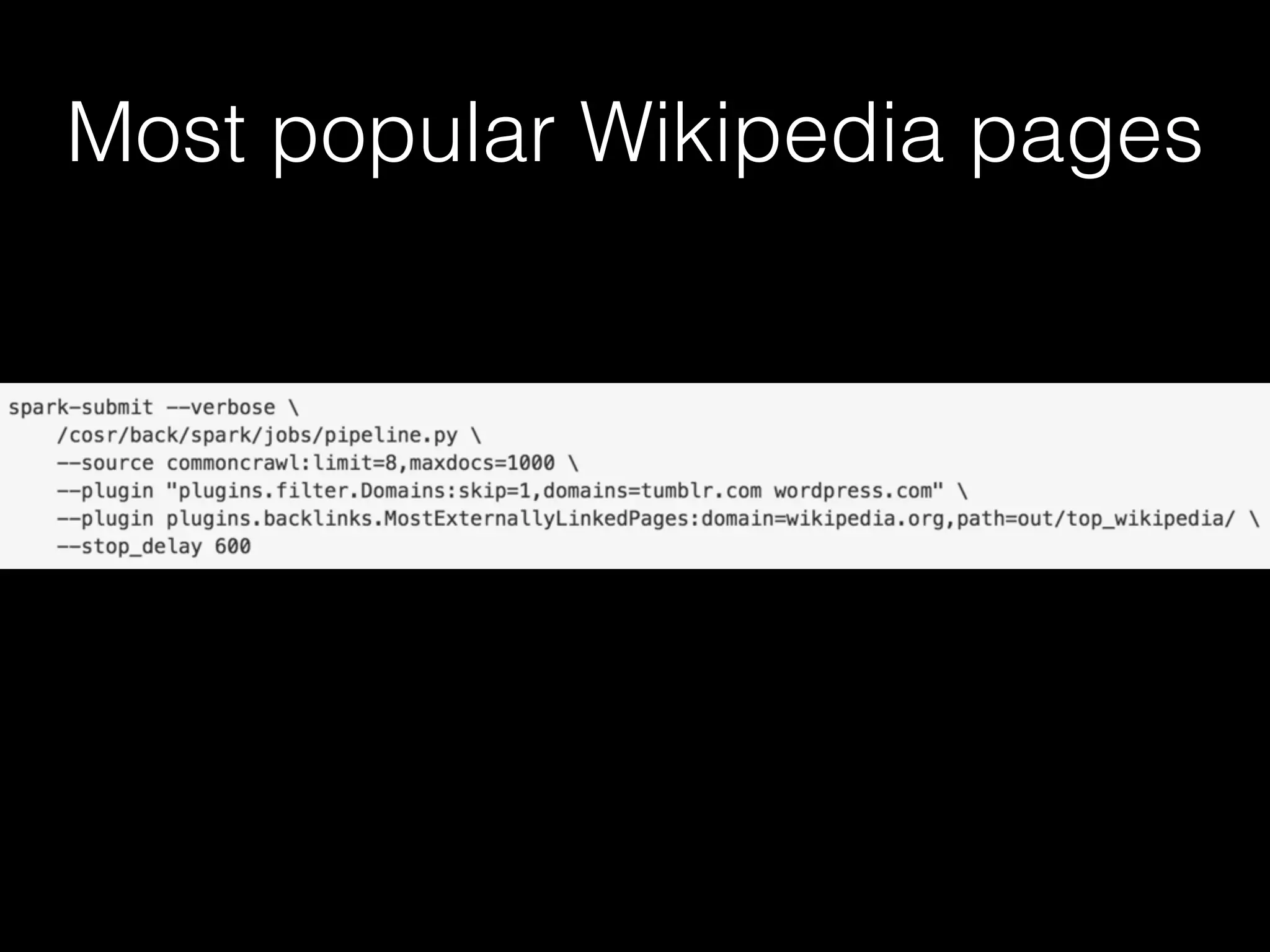 Most popular Wikipedia pages
 