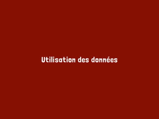 Utilisation des données
 