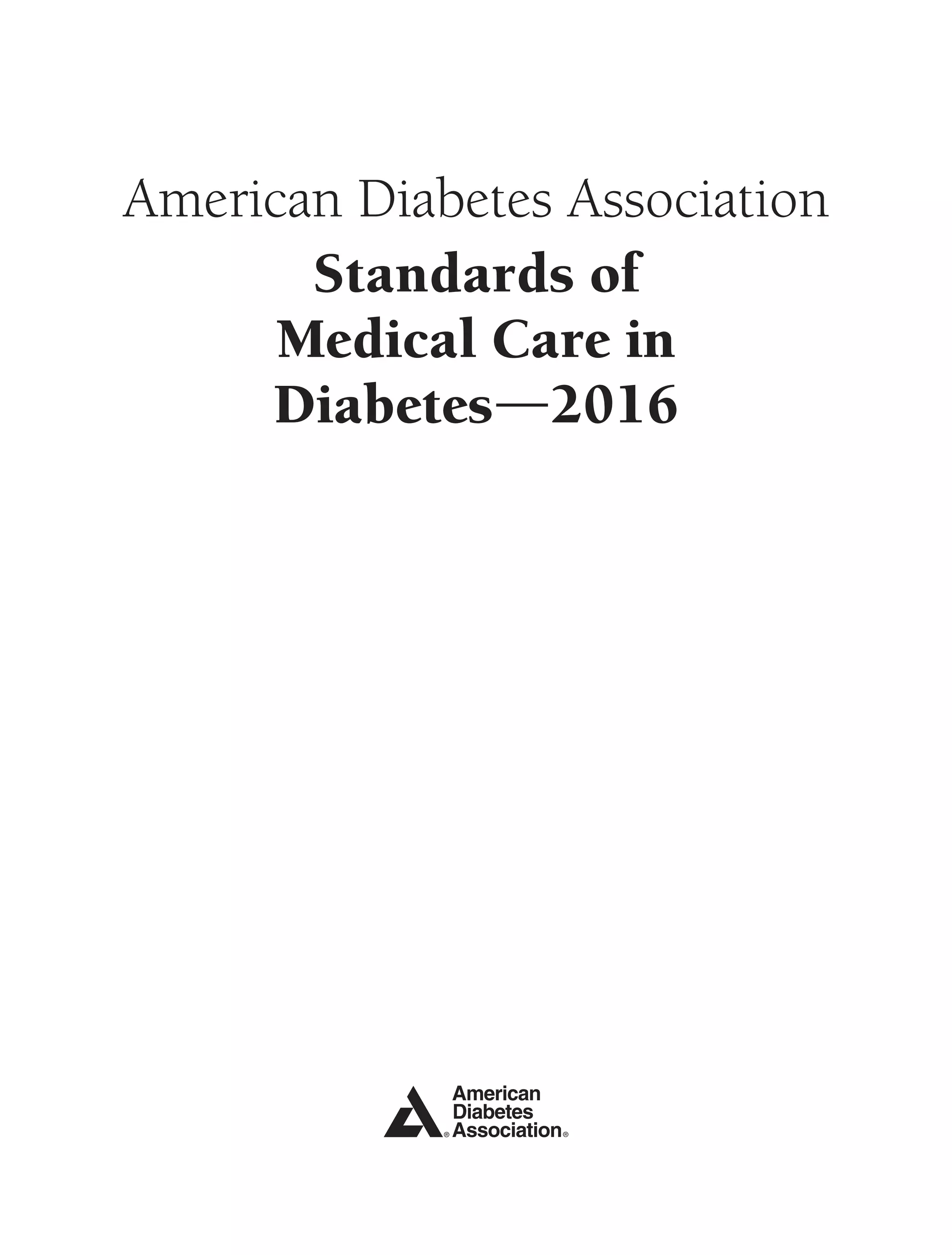 Standards of Medical Care in Diabetes 2016 | PDF
