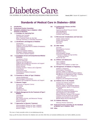 Standards of Medical Care in Diabetes 2016 | PDF