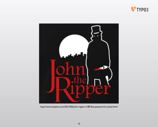 10
http://www.kitploit.com/2013/06/john-ripper-v180-fast-password-cracker.html
 