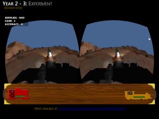 (VERSION 0.5X)
YEAR 2 - 3: EXPERIMENT
VIDEO AVAILABLE AT: HTTPS://WWW.YOUTUBE.COM/WATCH?V=8VMDLYWGOPA
 