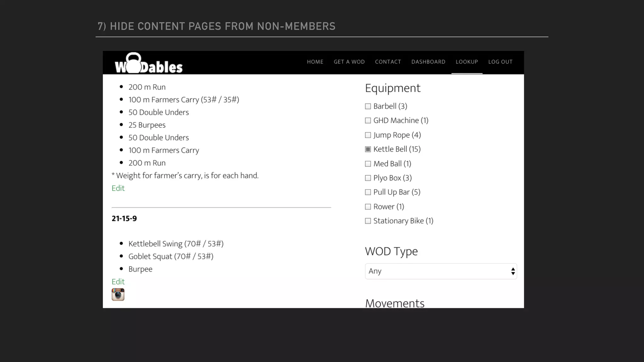 7) HIDE CONTENT PAGES FROM NON-MEMBERS
 