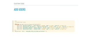CUSTOM CODE
ADD USERS
 