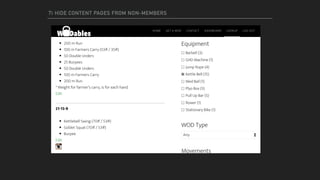 7) HIDE CONTENT PAGES FROM NON-MEMBERS
 