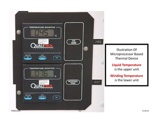 Illustration Of 
Microprocessor Based 
Thermal Device
Liquid Temperature
is the upper unit
Winding Temperature 
is the lower unit
1/13/14PJM©2014 151
 