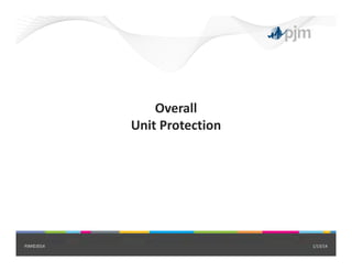 Overall
Unit Protection
1/13/14PJM©2014
 