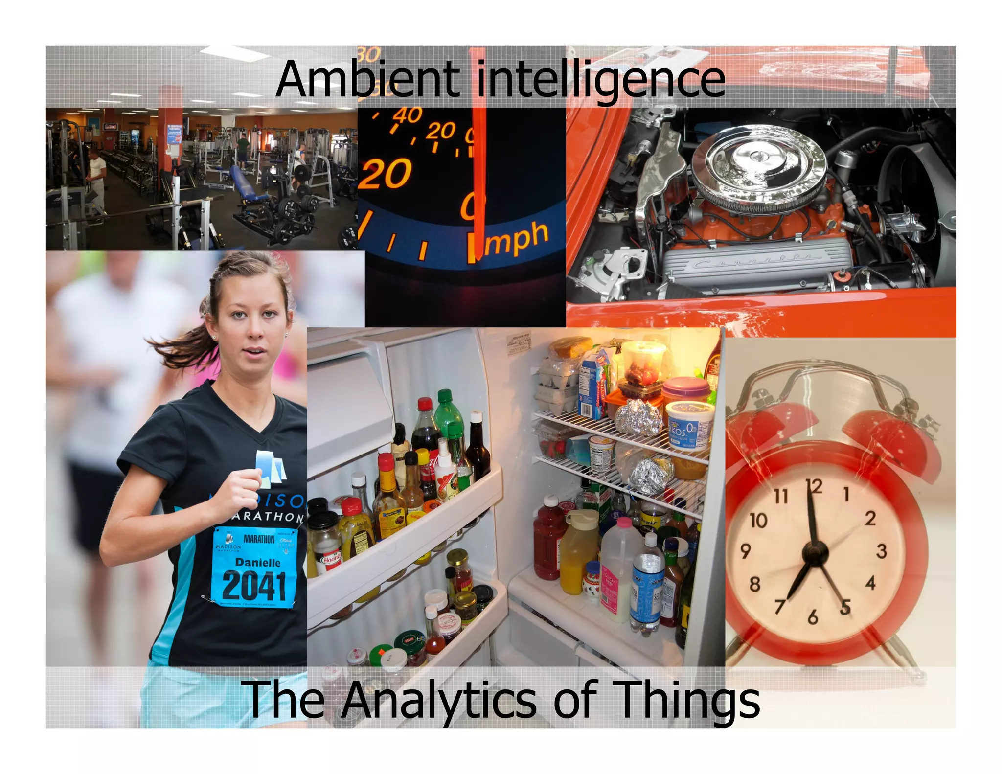 Ambient intelligence
The Analytics of Things
 