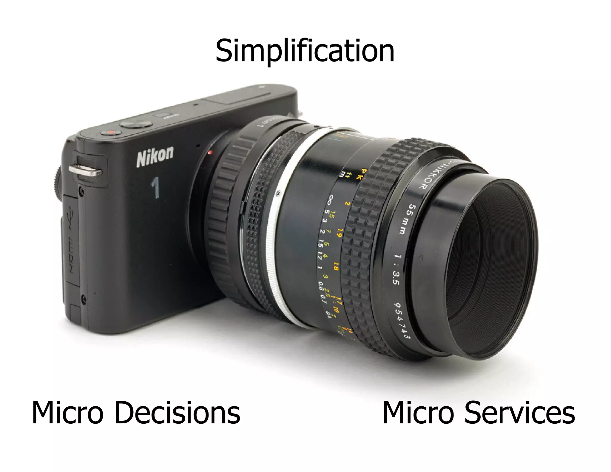 Simplification
Micro ServicesMicro Decisions
 