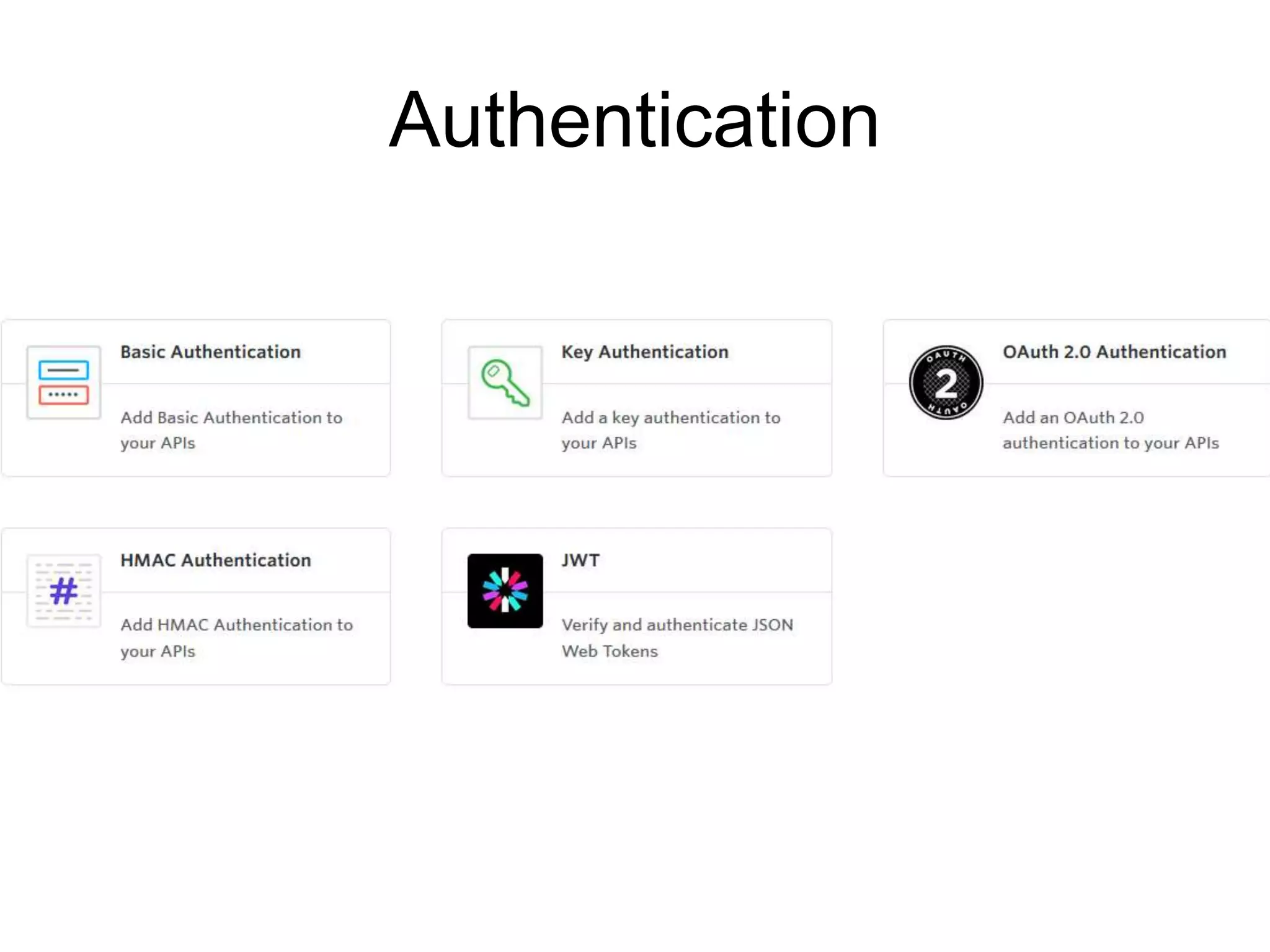 Authentication
 