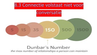 8.3 Connectie volstaat niet voor
conversatie
 