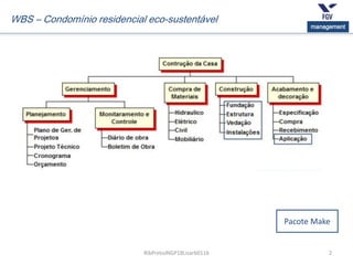 2
management
RibPretoJNGP18Lisarb0116
WBS – Condomínio residencial eco-sustentável
Pacote Make
 