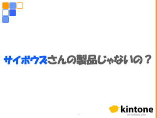 サイボウズさんの製品じゃないの？
10
 
