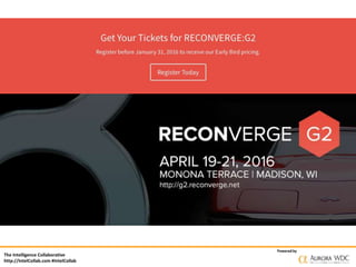 The Intelligence Collaborative
http://IntelCollab.com #IntelCollab
Powered by
 
