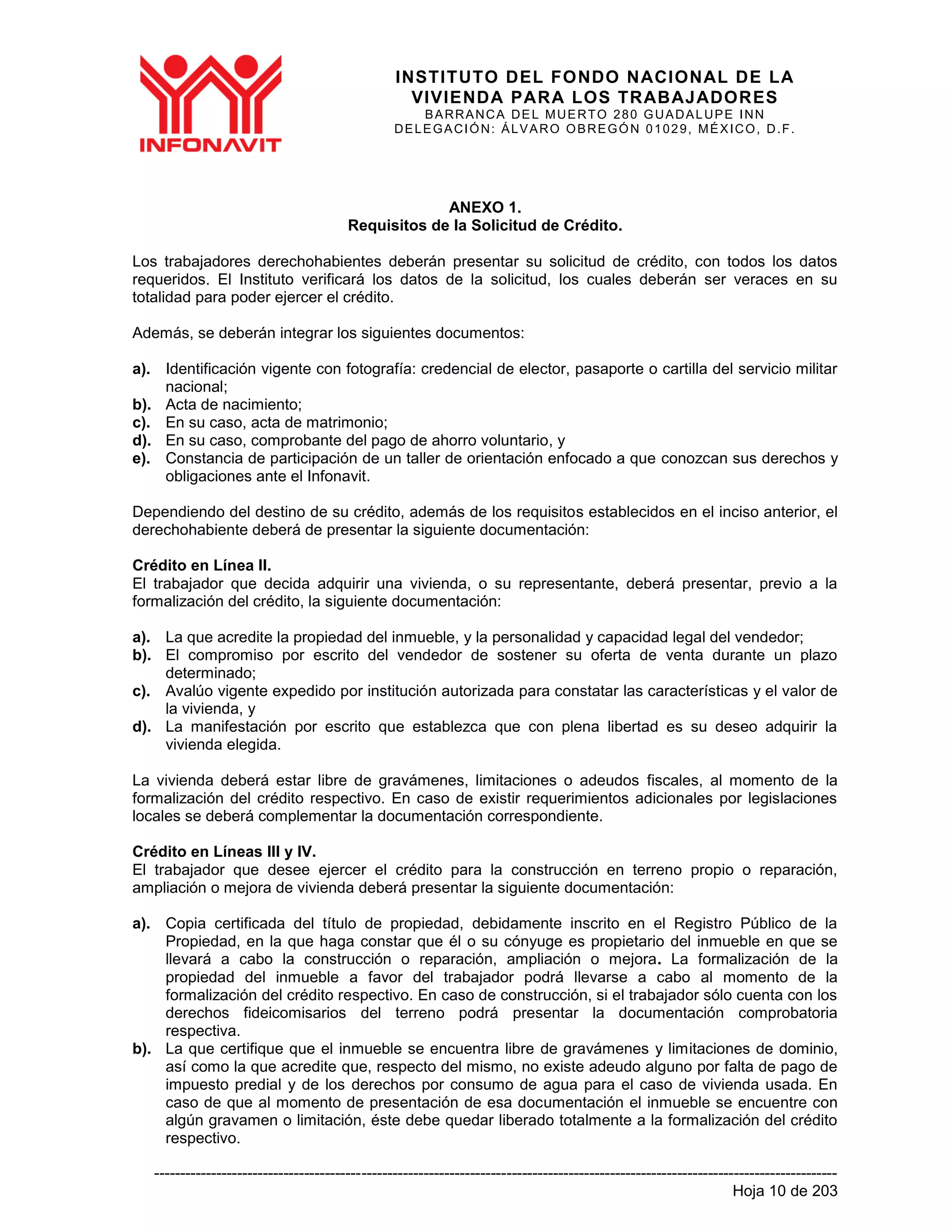 Proyecto de Nuevas Reglas de Otorgamiento de Créditos Infonavit | PDF