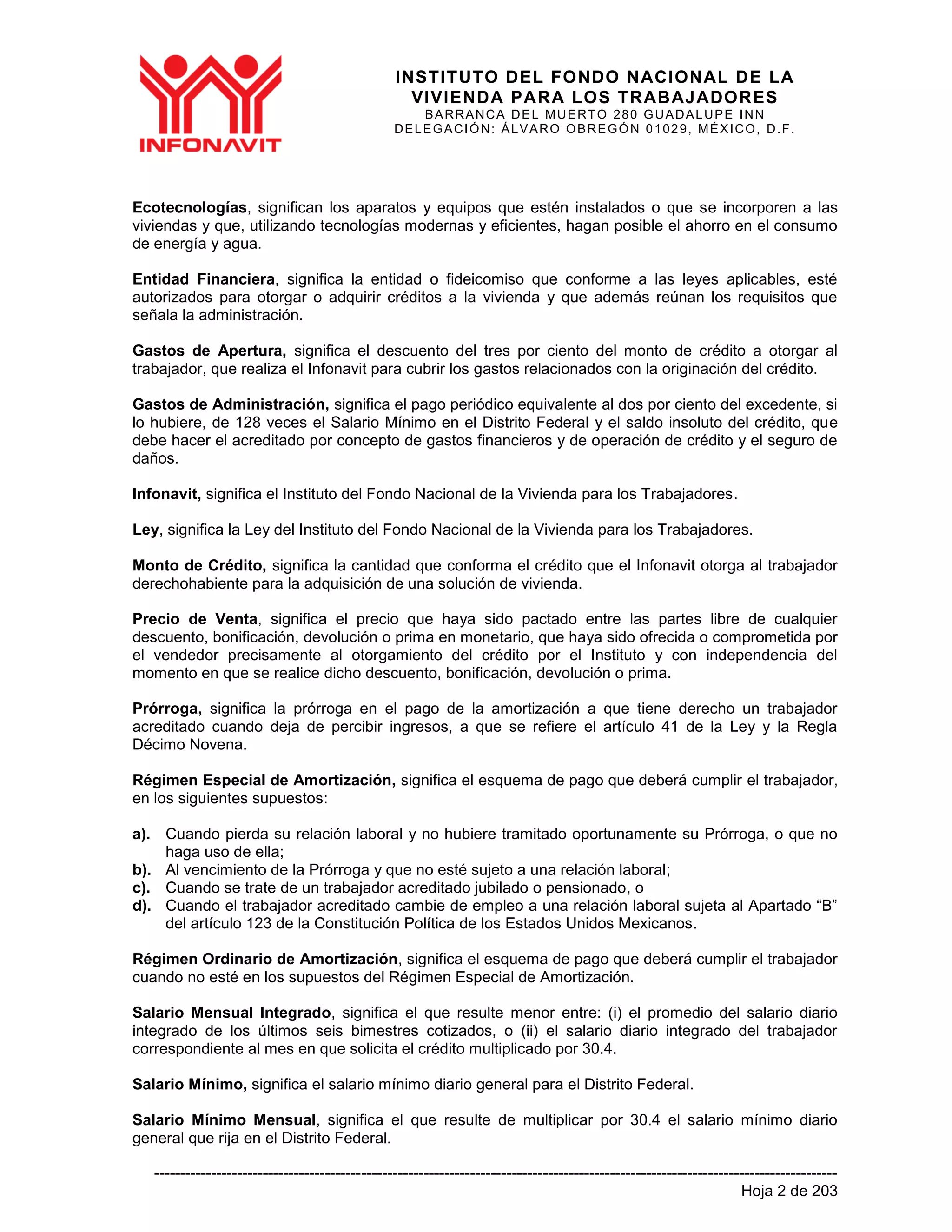 Proyecto de Nuevas Reglas de Otorgamiento de Créditos Infonavit | PDF