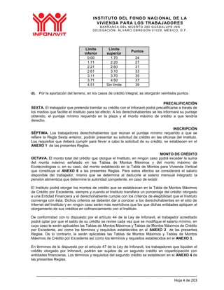 Proyecto de Nuevas Reglas de Otorgamiento de Créditos Infonavit | PDF